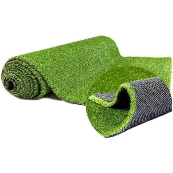 Artificial Grass Outdoor Rug 4 FT X 7 FT (28 Square FT) Synthetic Fake Turf Lawn - Picture 2 of 7